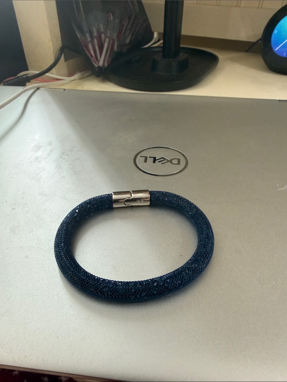 Navy blue Swarovski Stardust bracelet. Magnetic closure never worn